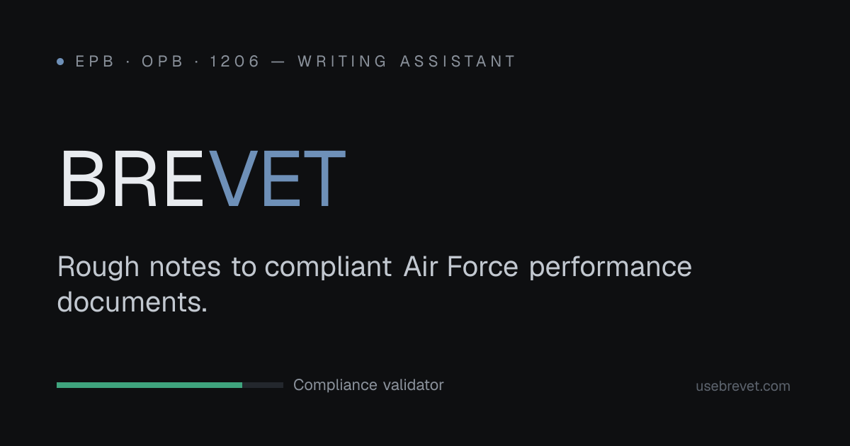 How to Write EPB Performance Statements (2026 Guide) — Brevet